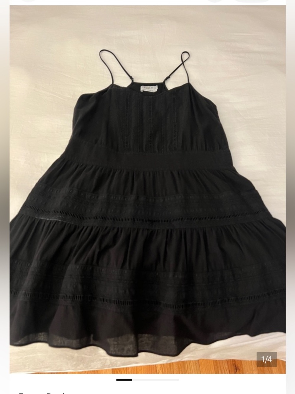 Frame Denim Le Lace Tank Dress Black Size Small - Picture 2 of 10